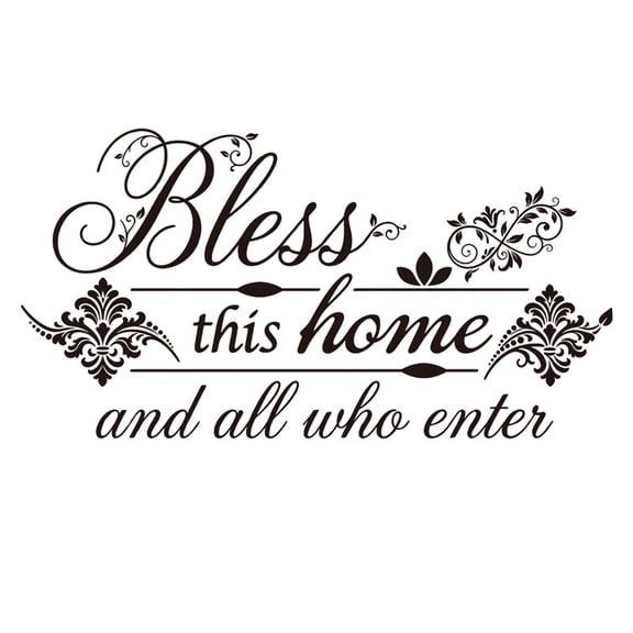 Warm Home Inspirational Phrase Wall Sticker - Motivational Text Decal for Living Room, Bedroom, and Office Decor