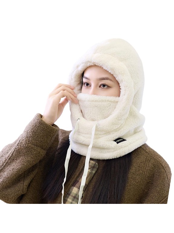 Warm Hooded Ushanka Hat Stylish Cap Headwear Winter Accessory for Women and Girls Winter Headwear
