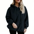 thumbnail image 1 of Warm Hoodies for Women Comdrip Women Warm Winter Top Sweatshirt Ladies Hooded Pullover Jumper Fleece Hoodie Women Navy 4XL, 1 of 4