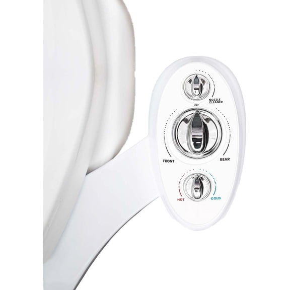 Warm Hot and Cold Bidet Attachment- Dual Nozzle Warm Water Bidet Attachment for Toilet with Self-Cleaning Nozzles and Ceramic Valves - Easy to Install Bidet with Picture Instructions