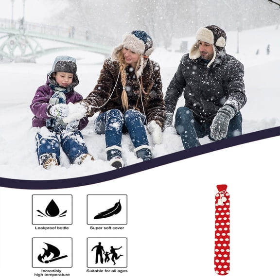 Warm Hot Water Bottle Soft Cover Hand Warmer Natural Warmth 2L