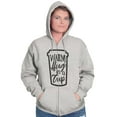 thumbnail image 1 of Warm Hug Cup Coffee Cute Morning Womens Plus Size Graphic Zipper Hoodie Brisco Brands 2X, 1 of 5