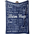thumbnail image 1 of Warm Hugs Blankets - Breast Cancer Gifts for Women, Encouraging Get Well Soon Gift for Friend Family, Inspirational Healing Blanket, Soft Comfort Throw Blankets 50"x60", 1 of 7