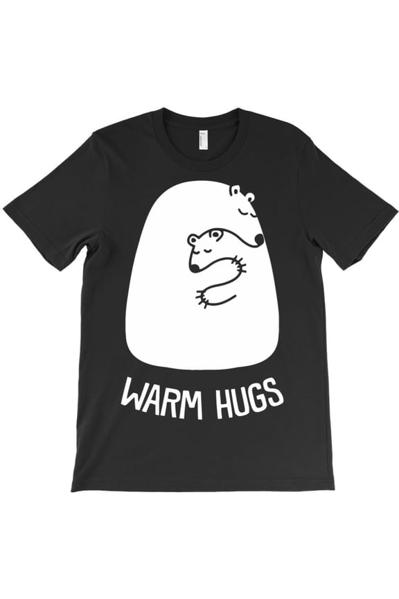 Warm Hugs Funny Ice Bear Cartoon Parody Graphic T-Shirt G10142, Up to 5XL