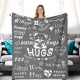 thumbnail image 1 of Warm Hugs Gift Throw Blanket,Warm and Soft Hug Blanket Inspirational Throw Blanket,Sympathy Gift Cancer Chemo Survivor Get Well Caring Gifts for Women After Surgery with Positive Gifts, 1 of 6