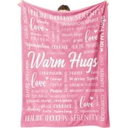 Warm Hugs Healing Blanket - Get Well Soon Gifts for Women Men, Breast Cancer Chemo Gifts, Sympathy Inspirational Blanket, Thinking of You Gift, Soft Throw Blanket 50"x60"