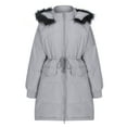 thumbnail image 1 of Warm Insulated Winter Coat Mid-length Jacket Winter Down Coat with Removabler Hood, Water Repellent, Windproof, 1 of 10