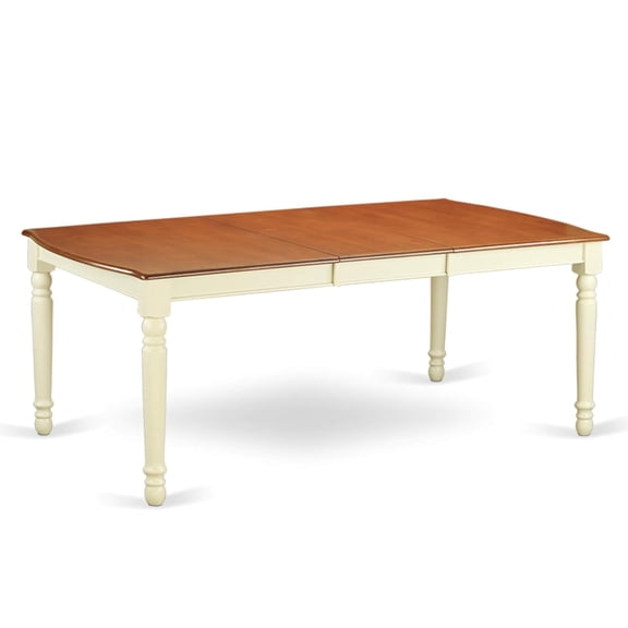 Warm and Inviting Buttermilk & Cherry Rectangular Dinette Table - Comfortable, Cozy, and Stylish - Perfect for Any Dining Area - Soft Rounded Bevel - Ideal Addition to Kitchen Space.