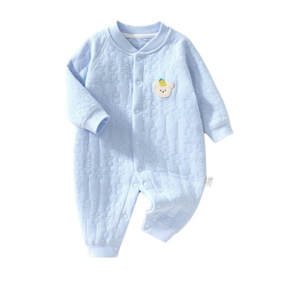 Warm Jumpsuit, Fall And Winter Quilted Clothes, Thickened Breath Cotton Pajamas, Winter Clothes