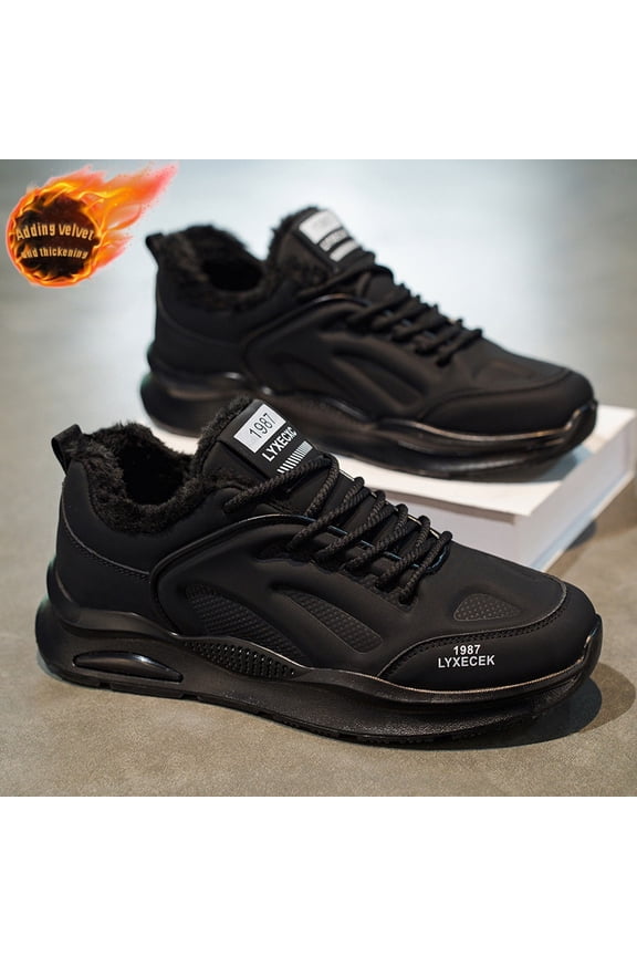 Warm-Keeping British-Style Fashionable Casual Shoes | Upper, Rubber Sole, Fabric Inner, Slip-On Closure, Solid Color, Low Top