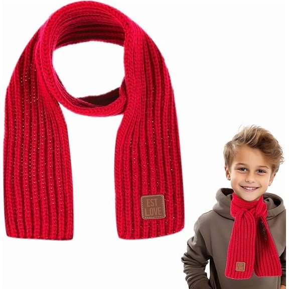 Warm Kids Winter Knit Scarves Soft Knitted Neck Warmer Scarf Warm Scarves Wrap for Boys Girls