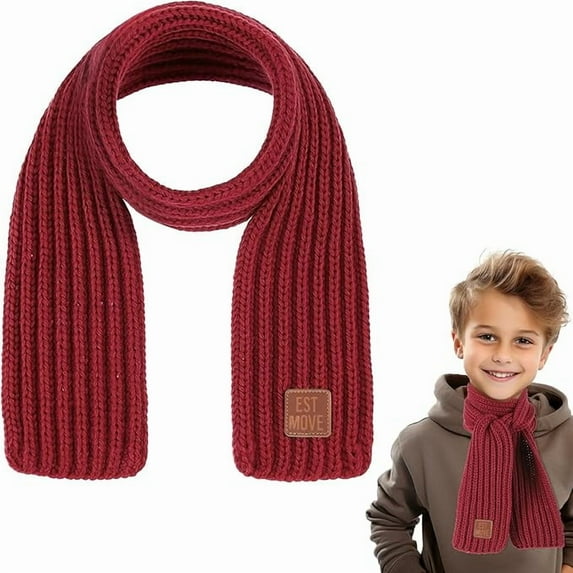 Warm Kids Winter Knit Scarves Soft Knitted Neck Warmer Scarf Warm Scarves Wrap for Boys Girls