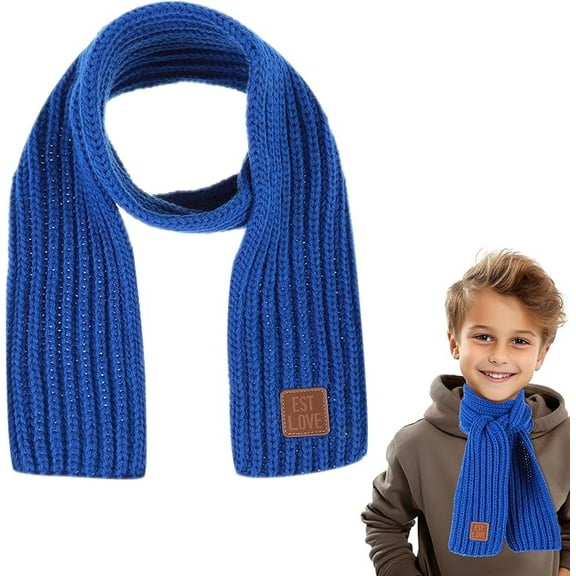 Warm Kids Winter Knit Scarves Soft Knitted Neck Warmer Scarf Warm Scarves Wrap for Boys Girls