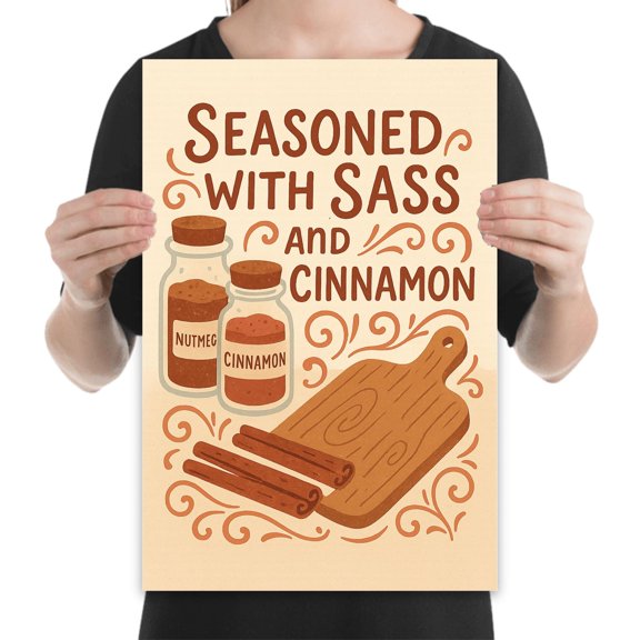 Warm Kitchen Charm, 13x19 Premium Print, Rustic Spice Decor for Home Cooks & Bakeries