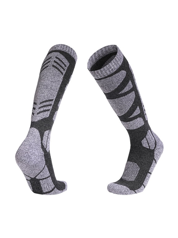 Warm Knee High Ski Socks Men Breathable Thermal Sweat Wicking Snowboarding Socks XL 10 inches / 25.4 cm