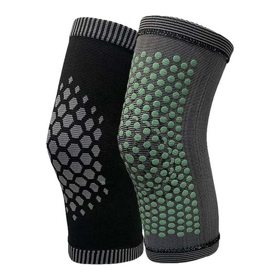 Warm Knee, Women Men Self-Heating Knee Pad, Brace Leg Knee, Wrap Stretchy Thermal Thick Knee, Self Heating Knee Sleeve Brace, Graphene Breathable Knee Pads, Warm Mugwort Knee Pads (Black-L)