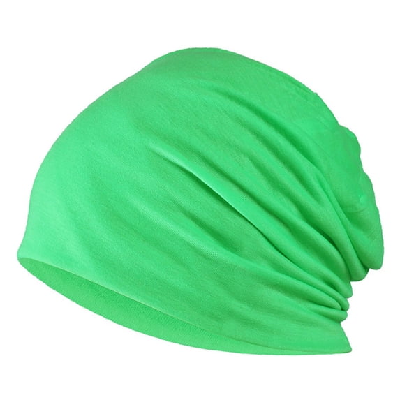 Warm Knit Drawstring Turban Hat for Men Elastic Stretch Gentle Hair Loss Cover Outdoor Casual Headwear