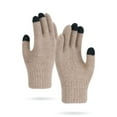 thumbnail image 1 of Warm Knitted Gloves for Women Winter Cycling Office Touch Screen Acrylic Khaki Free, 1 of 3