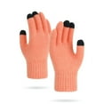 thumbnail image 1 of Warm Knitted Gloves for Women Winter Cycling Office Touch Screen Acrylic Saffron Free, 1 of 3