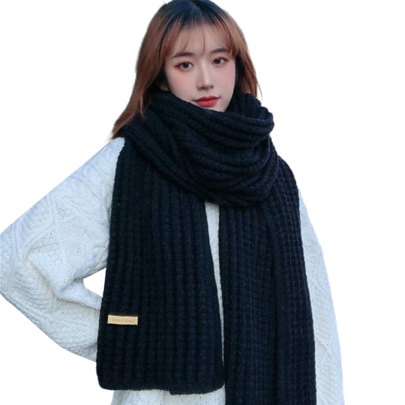Warm Knitted Neck Scarf Neck Wrap for Winter Warmth Trendy Neck Gaiter Shoulder Wrap Neck Shawl for Women All Matching