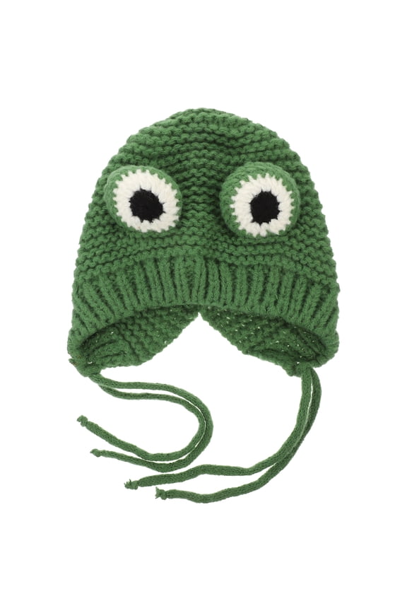 Frog Hats For Kids Crochet Hat Frog Baby Winter Warm Knit Hat Infant Toddler Kid Crochet Beanie Cap (Green)