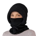 thumbnail image 1 of Warm Knitted Winter Hat for Women Middle-Aged And Elderly Mom Woolen Cap Senior Autumn Winter Cycling Integrated Neck Warmer, 1 of 3