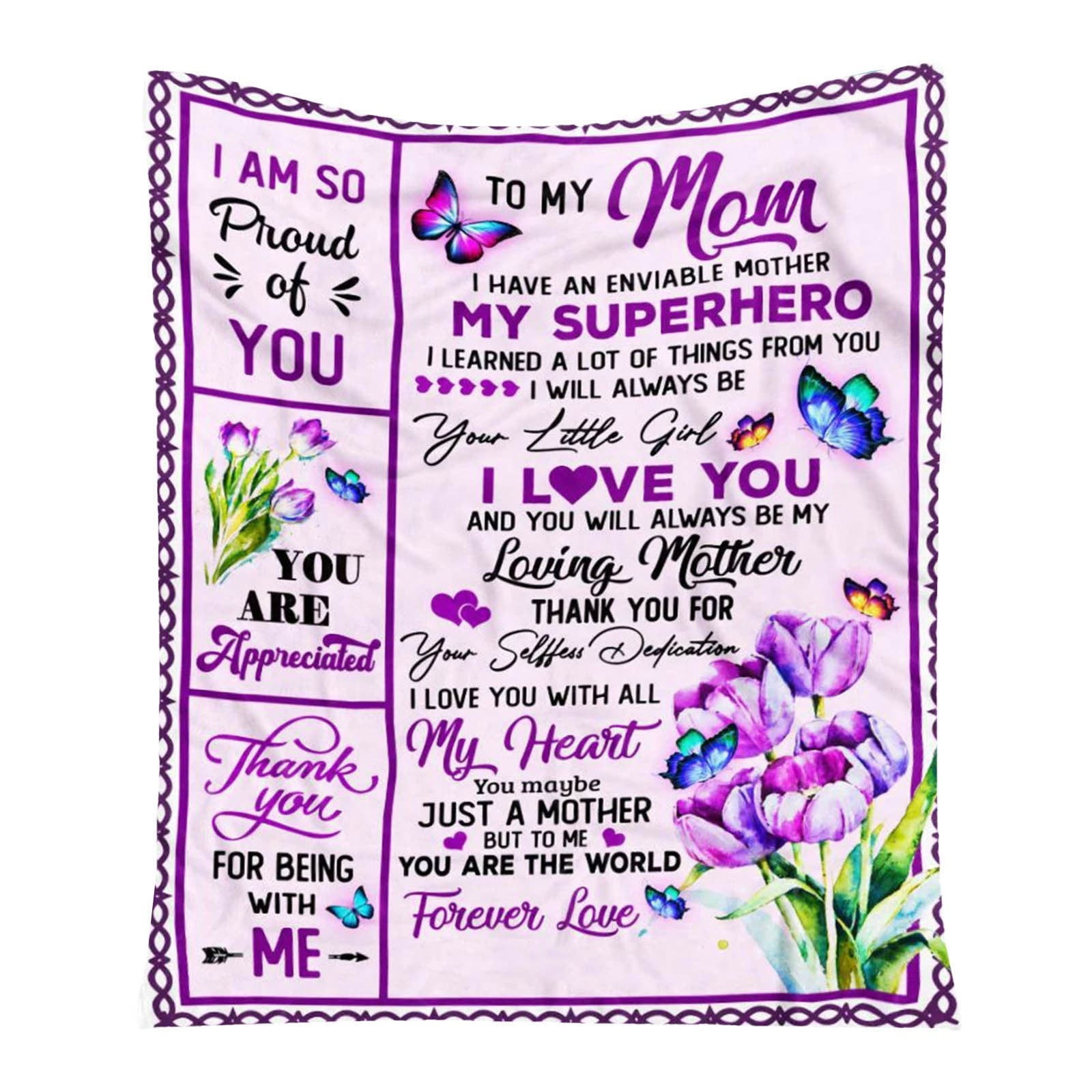 Warm Large Blanket AntiStatic for Outdoors Birthday Gifts For Mom