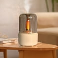 thumbnail image 1 of Warm Light Aromatherapy Essential Oil Diffuser, Cool Mist Humidifier with Auto Shut-Off, Portable Quiet Desk Humidifier for Home and Office(White), 1 of 3
