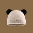 thumbnail image 1 of Warm Lined Hat With Bear Ears Thickened Warm Cap, 1 of 2