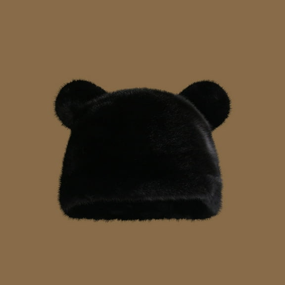 Warm Lined Hat With Bear Ears Thickened Warm Cap