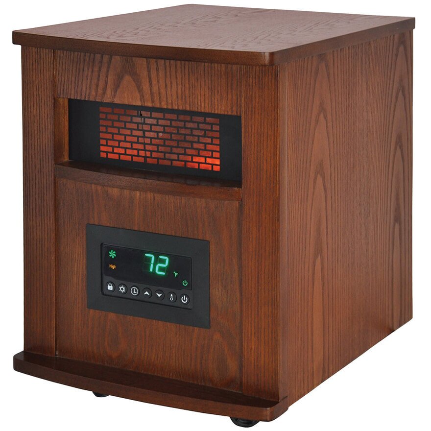 Warm Living 6 Element Infrared Quartz Wood Cabinet Heater - Walmart.com