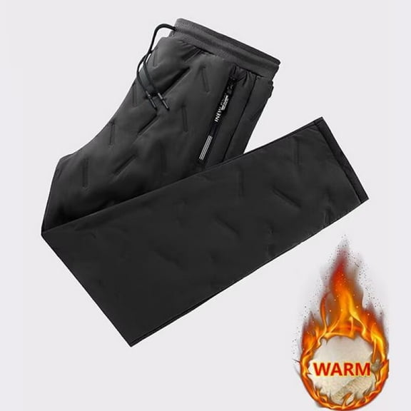 Warm Men's Thermal Winter Pants with Zippered Pockets Snowpants Ideal for Hiking Workouts & Outdoor Activities