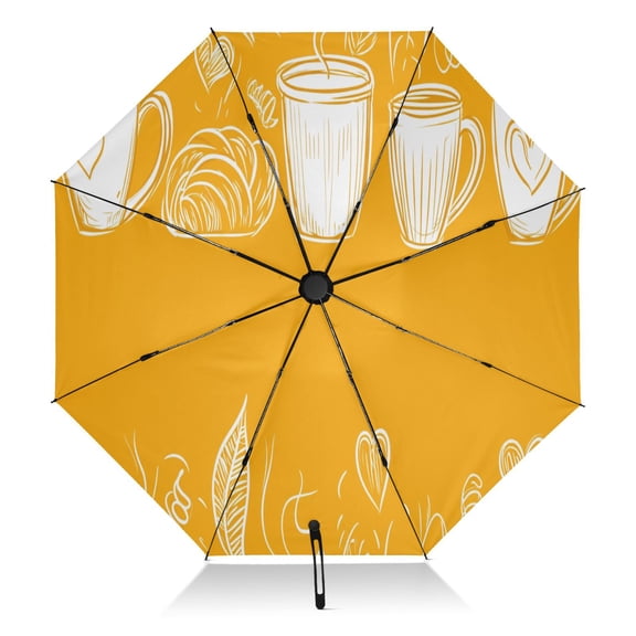 Warm Mugs Together Extra Large Automatic Umbrella, UV Protection, Waterproof, Auto Open and Close