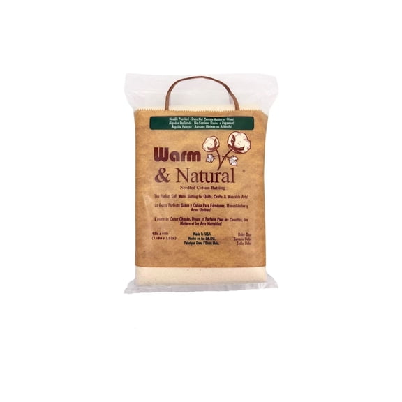 Warm & Natural Cotton Batting Baby Size 45'' x 60'' Precut