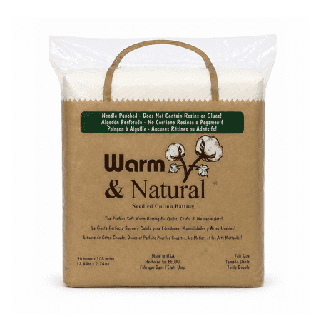 Warm & Natural Cotton Batting Full Size 90'' x 96'' Precut
