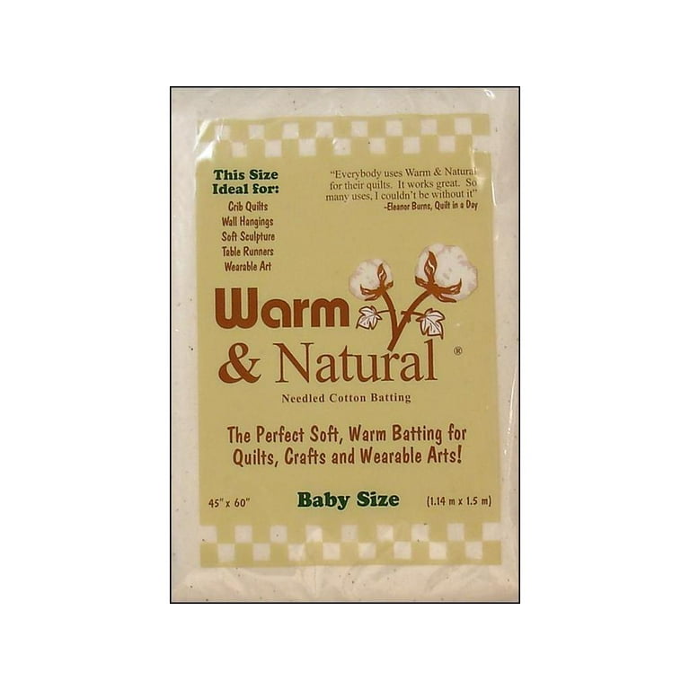 Warm Natural Soft Thin Quilt Crib Size 45 x 60 Cotton Batting 1 Each Walmart