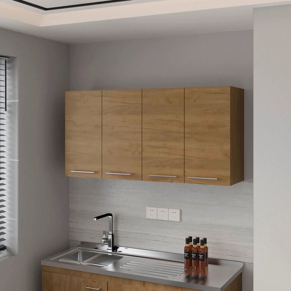 Warm Oak Finish & Practical Shelving - Bring Timeless Style to Your Living Space with This Cabinet