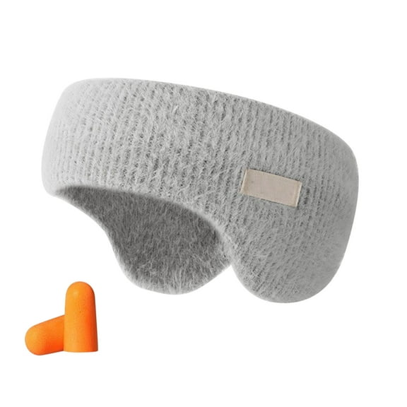 Warm Outdoor Soundproof Sleep Earmuffs - -Like Hair, Adjustable, Ergonomic, Reduces Noise, 2-in-1 (Eye Shade+Ear Cover), for Sleep/Study/Travel (Unisex)