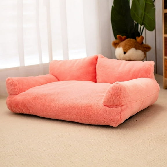 Warm Pet Nest For All Season,Fluffy Plush Dog Cat Pet Couch Soft Calming Sofa Bed,Winter Warm Sofa Pet Cushion,Sofa Bed for Medium Small Cats and Dogs.