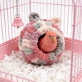 thumbnail image 1 of Warm Plush Bird Hammock, Hanging Sleep Hut for Parrots Cockatiels Conures Small Birds, Winter Snuggle Bed with Soft Fleece, Cage Accessory, 1 of 5