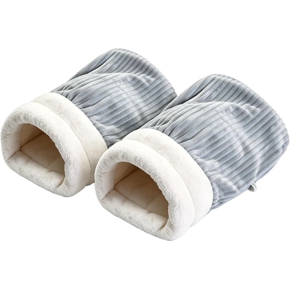 Warm Plush Cat Sleeping Bag, 2-in-1 Covered Cat Bed with Soft Fleece Lining, Self-Warming Cat Cave for Indoor Cats, Kittens and Small Pets