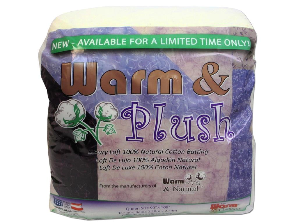 Warm & Plush Cotton Batting Queen 90x108"
