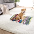 thumbnail image 1 of Warm Plush Dog Bed Mat & Kennel Pad, Reversible Soft Fleece Pet Blanket for Small Medium Dogs, Cozy Winter Crate Mat Machine Washable, 21.6" x 16.5", 1 of 5