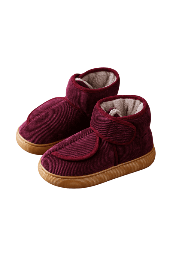 Warm Plush Open-Back House Slippers for Men & Women, Cozy Fleece-Lined High-Back Winter Indoor Outdoor Slippers, Non-Slip Thick Sole Warmth Shoes for Cold Weather