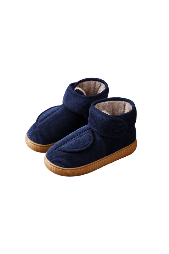 Warm Plush Open-Back House Slippers for Men & Women, Cozy Fleece-Lined High-Back Winter Indoor Outdoor Slippers, Non-Slip Thick Sole Warmth Shoes for Cold Weather