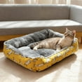 thumbnail image 1 of Warm Plush Pet Bed, All Season Dog Cat Bed with Waterproof Non-Slip Base, Cozy Arctic Velvet(D), 1 of 6