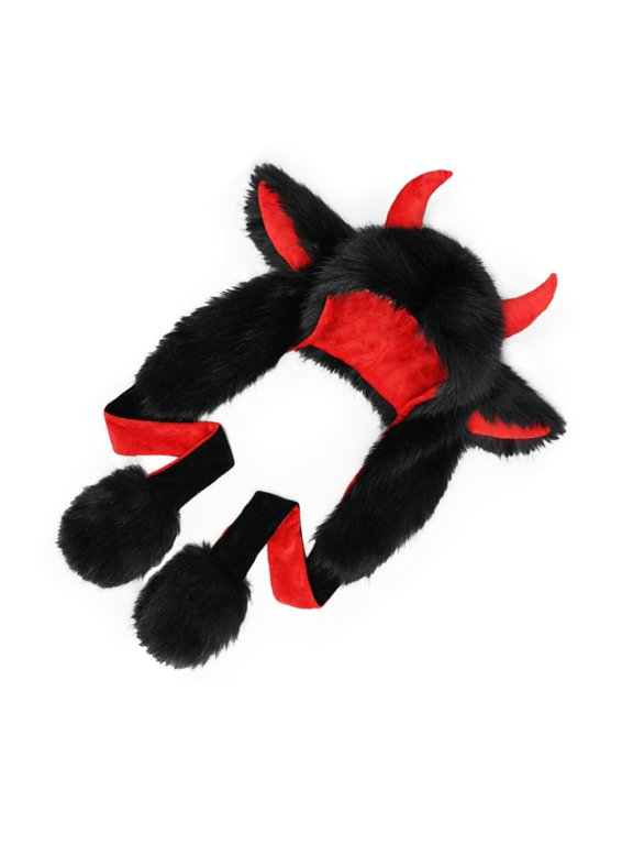 Warm Plush Yak Ear Hat HoodedSku11Hat FunnyAn1ma1Winter Hat Outdoor Headwear