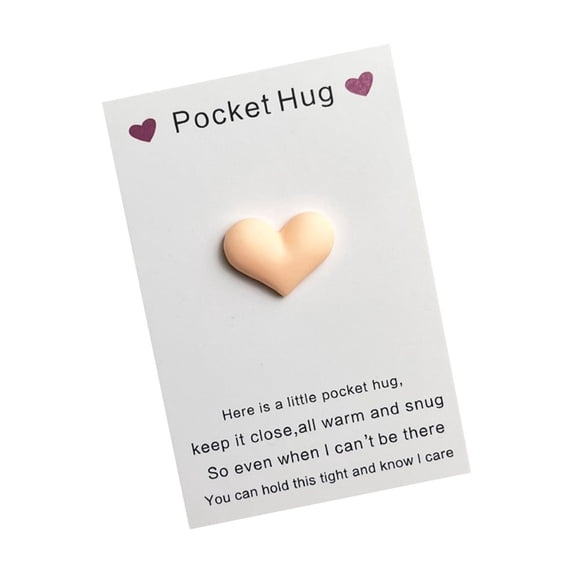 Warm Pocket Heart Anxiety Relief Gift - Portable Comfort Keepsake for Loved Ones, Romantic Relationship Gifts for Mother's Day Christmas Birthday, Thinking of You Present for Her Him Wife Husband