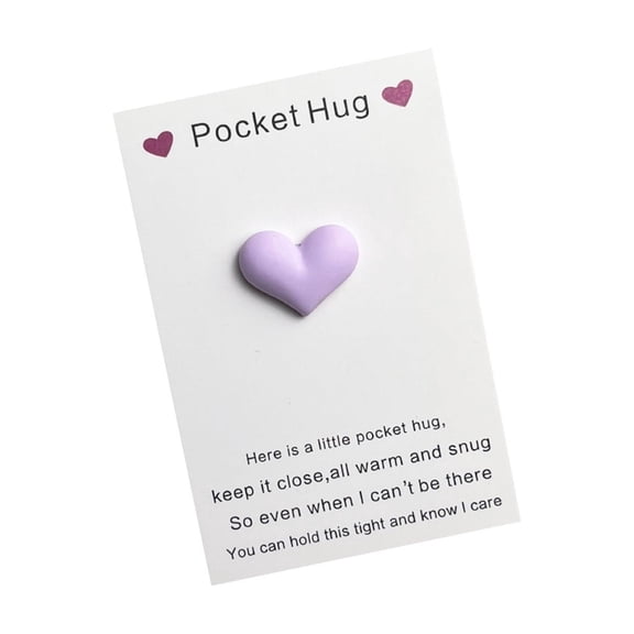 Warm Pocket Heart Anxiety Relief Gift - Portable Comfort Keepsake for Loved Ones, Romantic Relationship Gifts for Mother's Day Christmas Birthday, Thinking of You Present for Her Him Wife Husband