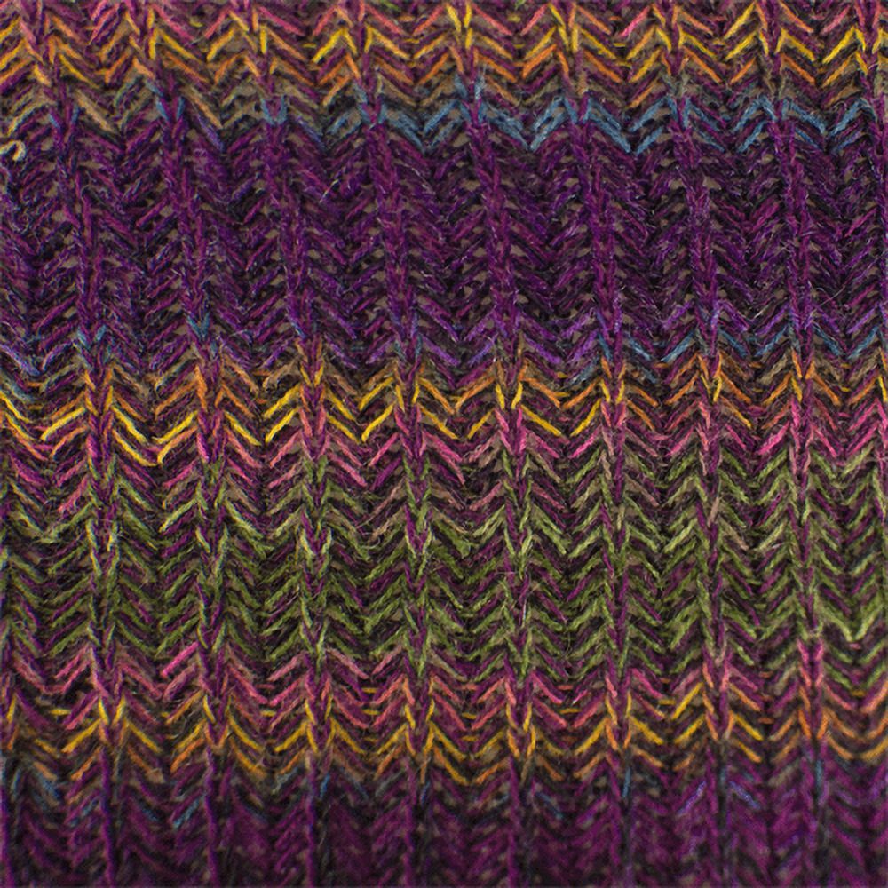 Warm Purple/Multi Wool Sweater Rib Knit, Fabric By the Yard
